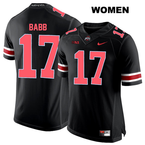 Ohio State Buckeyes Women's Kamryn Babb #17 Red Number Black Authentic Nike College NCAA Stitched Football Jersey PI19F27AD